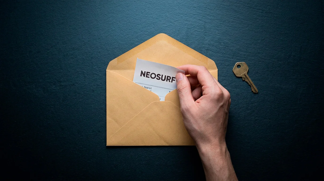 Concetto di anonimato e sicurezza del voucher Neosurf nei pagamenti prepagati